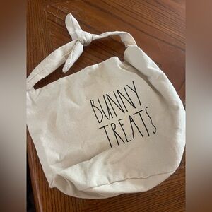 Rae Dunn Natural Canvas Tote with Black Print and Mint Lining